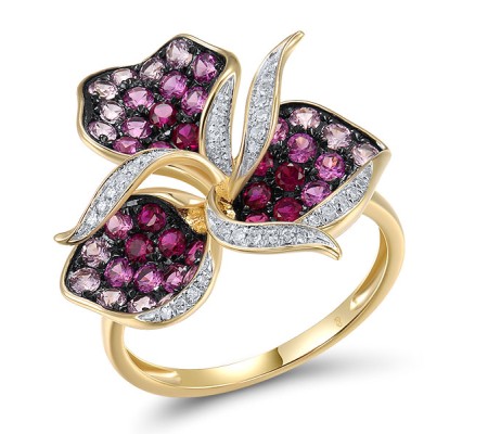 10KYWB Ring Created Pink Sapphire,Created Ruby,Diamond (R315991CPR10KYWB) - US 6