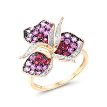 14KYWB Ring Diamond,Pink Sapphire,Ruby (R315991PRU14KYWB)