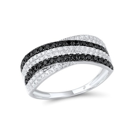 9KWB Ring Black spinel,White Cubic Zirconia (R316043BSNZ9KWB) - US 6