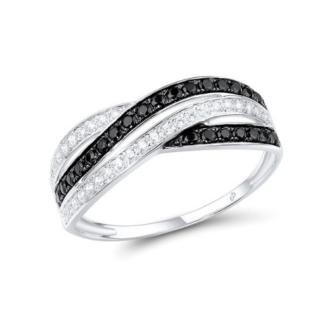 9KWB Ring Black spinel,White Cubic Zirconia (R316044BSNZ9KWB) - US 6