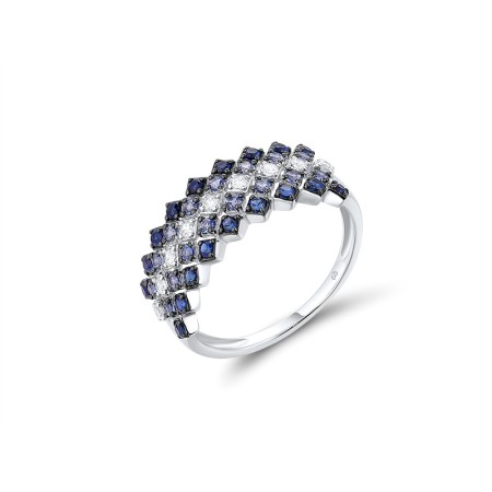14KWB Ring Blue Sapphire,Diamond (R316110SAP14KWB)