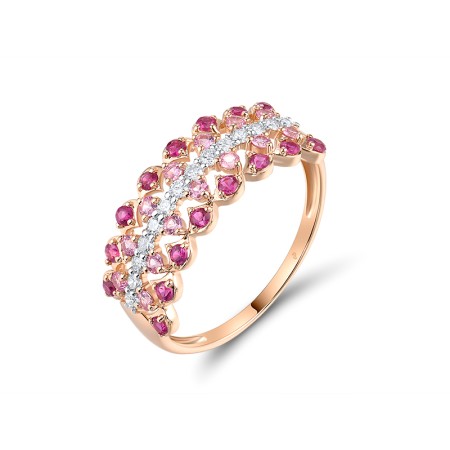 14KRW Ring Diamond,Pink Sapphire,Ruby (R316111PRU14KRW)
