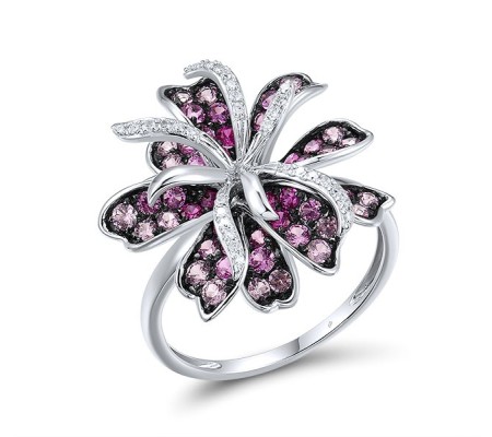 14KWB Ring Diamond,Pink Sapphire,Ruby (R316160PRU14KWB)