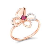 14KRWB Ring Diamond,Ruby (R316195RUY14KRWB) - US 6