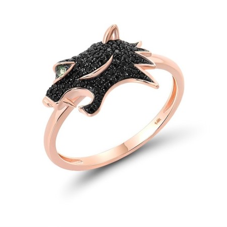 14KRB Ring Black Diamond,Green Garnet (R316394BDG14KRB) - US 6