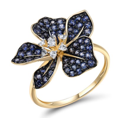 10KYWB Ring Created Sapphire,White Topaz (R316540CWT10KYWB)