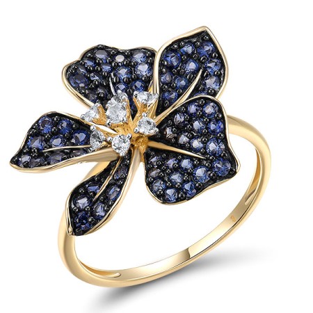 10KYWB Ring Created Sapphire,White Topaz (R316540CWT10KYWB)