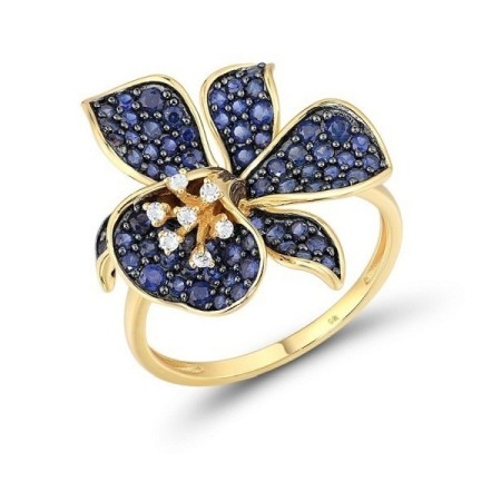 9KYB Ring Created Sapphire,White Topaz (R316541CWT9KYB) - US 6