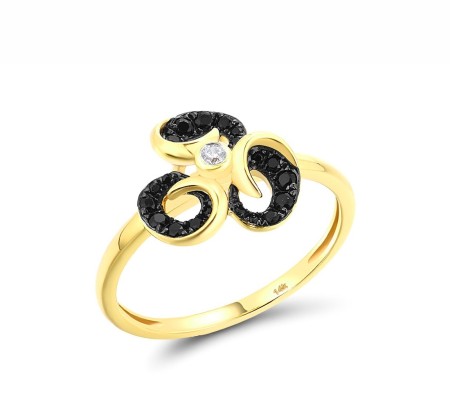 14KYB Ring Black Diamond,Diamond (R316551WBD14KYB) - US 8