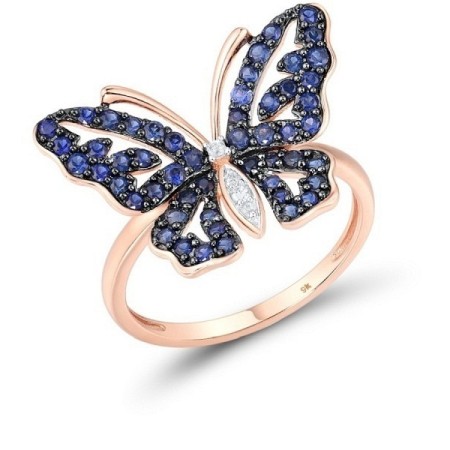 9KRWB Ring Created Sapphire,White Topaz (R316587CWT9KRWB) - US 7