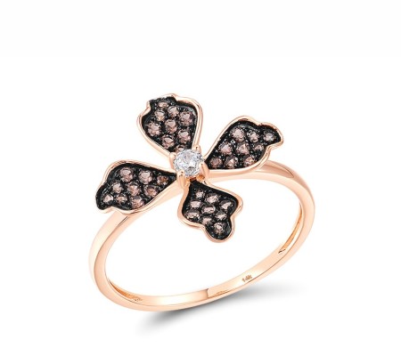 14KRB Ring Brown Diamond,Diamond (R316884BRW14KRB) - US 6