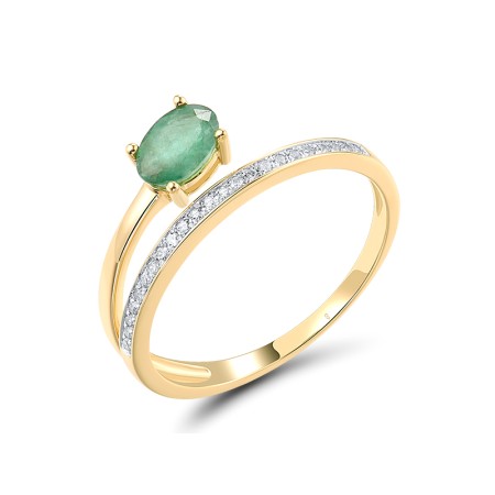 14KYW Ring Emerald,Diamond (R316980EMR14KYW)