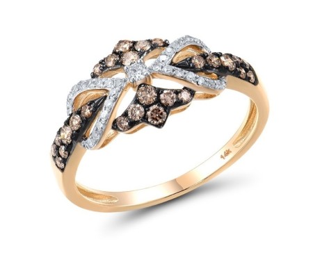 14KRWB Ring Brown Diamond,Diamond (R317021BRW14KRWB) - US 6