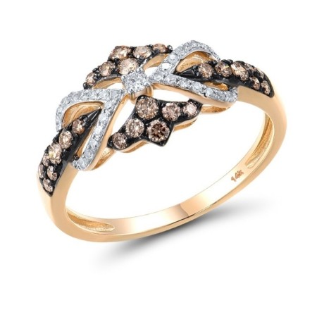14KRWB Ring Brown Diamond,Diamond (R317021BRW14KRWB) - US 6