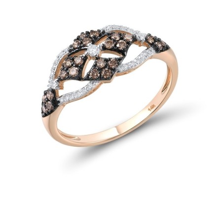 14KRWB Ring Brown Diamond,Diamond (R317022BRW14KRWB) - US 6