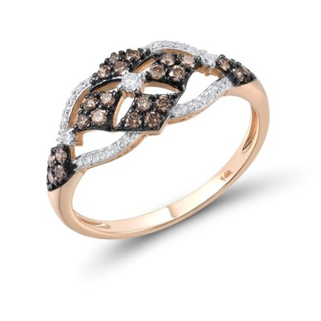 14KRWB Ring Brown Diamond,Diamond (R317022BRW14KRWB) - US 6