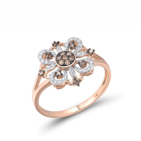 14KRWB Ring Brown Diamond,Diamond (R317023BRW14KRWB) - US 7