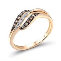 14KRWB Ring Brown Diamond,Diamond (R317024BRW14KRWB) - US 6