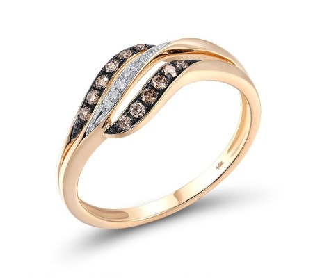 14KRWB Ring Brown Diamond,Diamond (R317024BRW14KRWB) - US 6