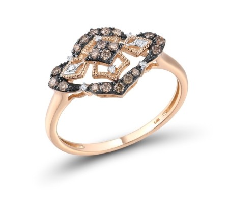 14KRWB Ring Brown Diamond,Diamond (R317025BRW14KRWB) - US 6