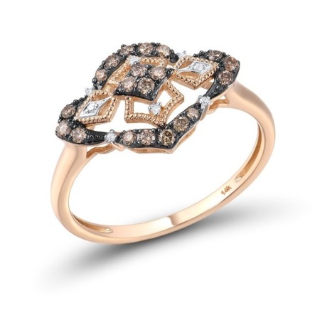 14KRWB Ring Brown Diamond,Diamond (R317025BRW14KRWB) - US 6