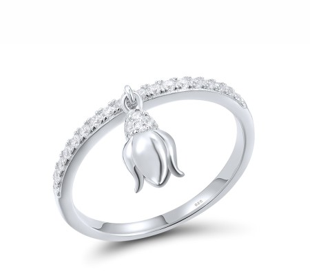 Sterling Silver Ring White Cubic Zirconia (R317250WCZSL925) - US 6