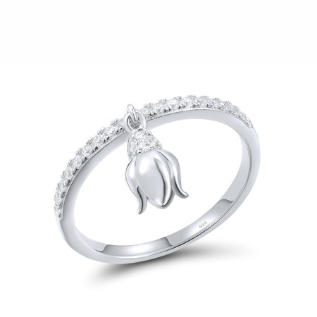 Sterling Silver Ring White Cubic Zirconia (R317250WCZSL925) - US 6