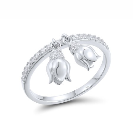 Sterling Silver Ring White Cubic Zirconia (R317251WCZSL925) - US 6