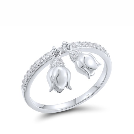 Sterling Silver Ring White Cubic Zirconia (R317251WCZSL925) - US 6