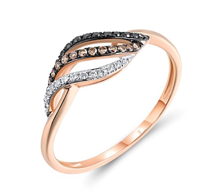 14KRWB Ring Black Diamond,Brown Diamond,Diamond (R317368BBWD14KRWB) - US 6