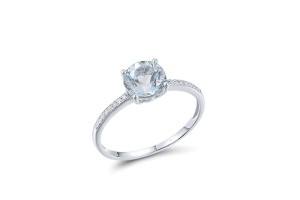 10KW Ring Blue Topaz (Sky Blue),Diamond (R317413BKT10KW)