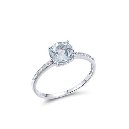 10KW Ring Blue Topaz (Sky Blue),Diamond (R317413BKT10KW)