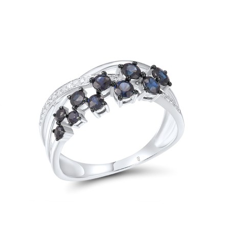 14KWB Ring Blue Sapphire,Diamond (R317462SAP14KWB)
