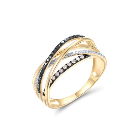 14KYWB Ring Black Diamond,Brown Diamond,Diamond (R317494BBWD14KYWB)
