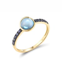 14KYB Ring Blue Sapphire,London Blue Topaz (R317509LBS14KYB) - US 7.5