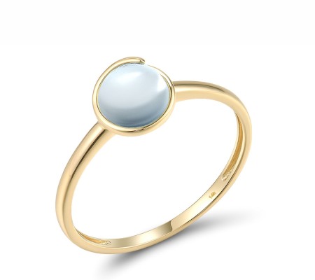 14KY Ring Blue Topaz (Sky Blue) (R317523BKT14KY) - US 6