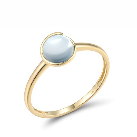 14KY Ring Blue Topaz (Sky Blue) (R317523BKT14KY) - US 6