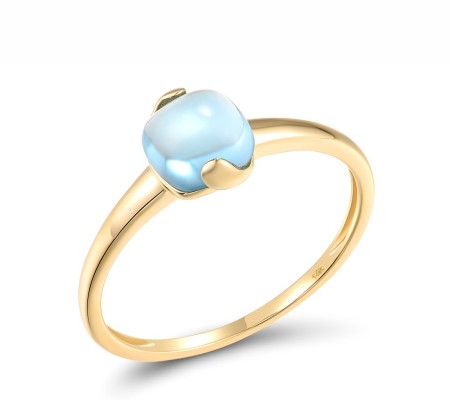 14KY Ring Blue Topaz (Swiss Blue) (R317525BLT14KY) - US 7.5