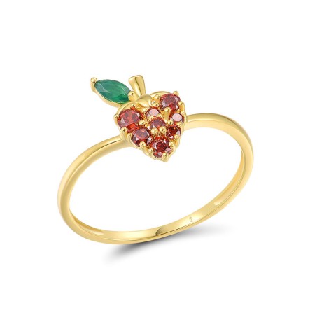 14KY Ring Emerald,Garnet (R317557ERN14KY) - US 6