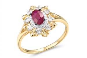 14KYWB Ring Diamond,Ruby,White Sapphire (R317722RUW14KYWB)