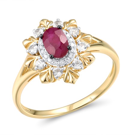 14KYWB Ring Diamond,Ruby,White Sapphire (R317722RUW14KYWB)