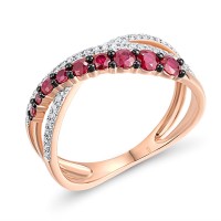 14KRWB Ring Diamond,Ruby (R317752RUY14KRWB)