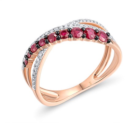14KRWB Ring Diamond,Ruby (R317752RUY14KRWB)