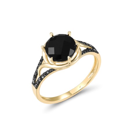 14KYB  Black Diamond,Onyx Ring  (R317754BDO14KYB)