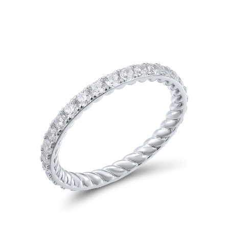 Sterling Silver Ring White Cubic Zirconia (R318172WCZSL925) - US 5