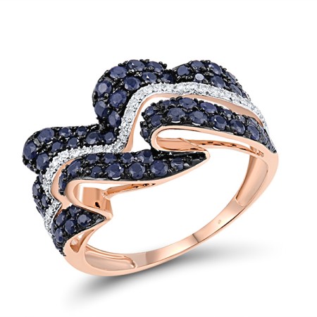 14KRWB Ring Black Sapphire,Diamond (R318635BSA14KRWB)