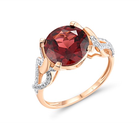 14KRW Ring Diamond,Garnet (R318815GAN14KRW)