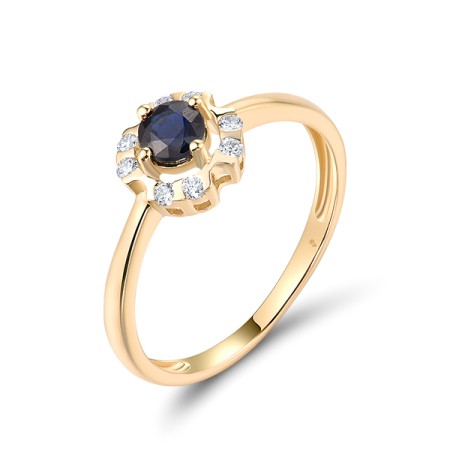 14KY Ring Blue Sapphire,Diamond (R318970SAP14KY)