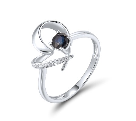 14KW Ring Blue Sapphire,Diamond (R318971SAP14KW)