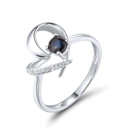 14KW Ring Blue Sapphire,Diamond (R318971SAP14KW)